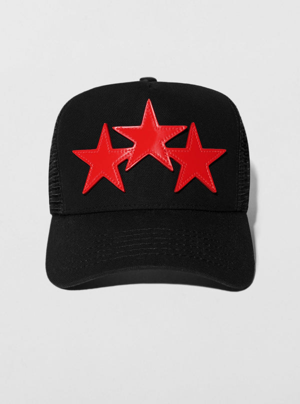 Amiri three stars red patch black cap