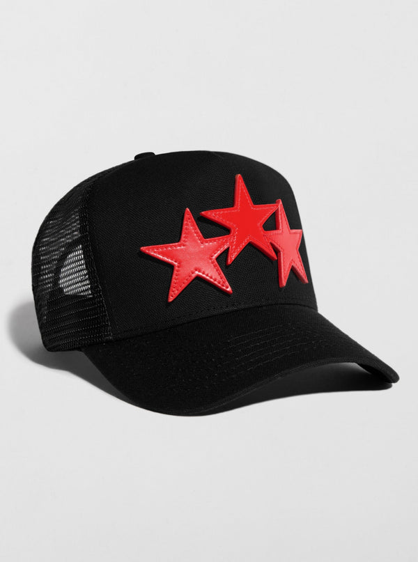 Amiri three stars red patch black cap