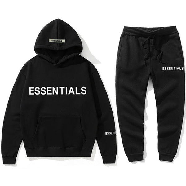 Essentials FOG black hoodie and track pants