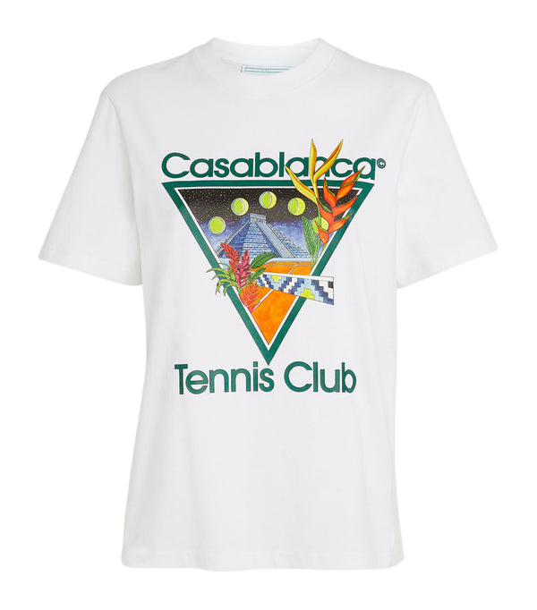 Casablanca white tennis club t-shirt